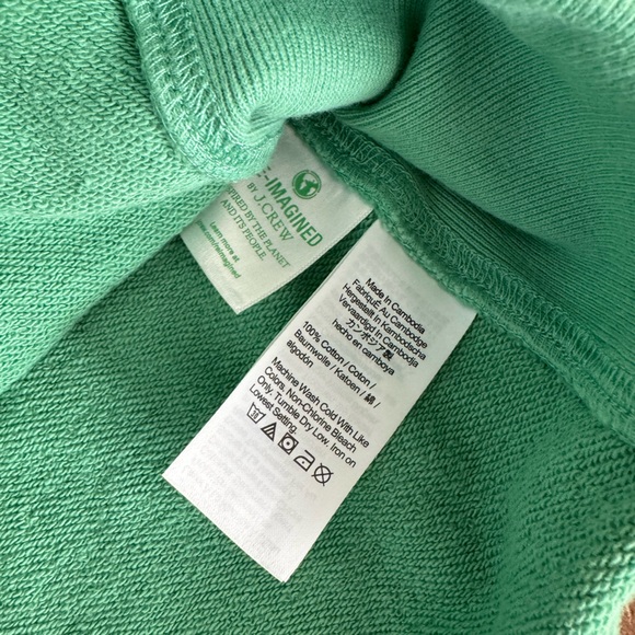 J. Crew University Terry Crewneck Sweatshirt in Classic Green - Picture 4 of 8